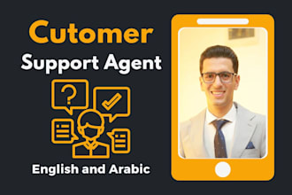 be your customer support agent in arabic and english, social media management