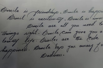 do handwriting letters and cards