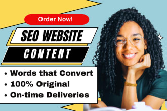 be your professional SEO copywriter for website content