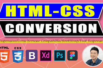 convert figma to HTML CSS bootstrap in responsive design
