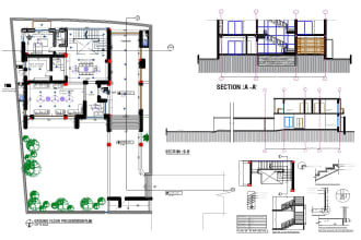 draw and redraw the 2d architectural plan blueprint autocad