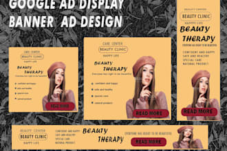 do different sizes static banner ads design for google adwords display ads