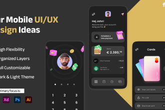 design mobile app UI UX design with prototype in figma