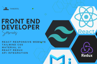 create react js frontend website, admin panel ,nft landing page, portfolio