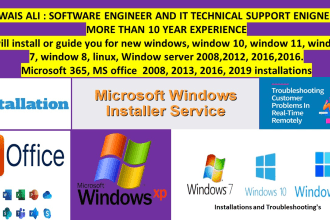 setups windows, ms office, software, windows servers, and applications remotely