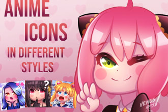 draw anime icon, emote, avatar, profile picture