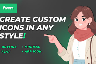 design flat vector icons for your website, app, favicon logo