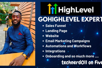 design go high level sales funnel and website on gohighlevel