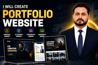 create portfolio website, cv website, resume website, photography website