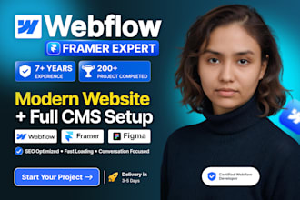 design, redesign webflow website, figma to webflow or framer, webflow expert