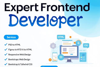 convert  psd to html, figma to html, and psd to wordpress
