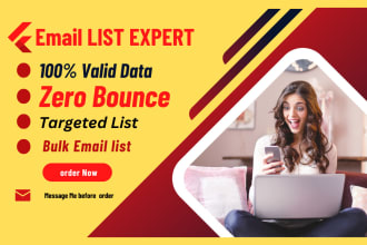 provide active and valid targeted email list for email marketing