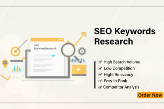 provide high rank keywords and competitor analysis report