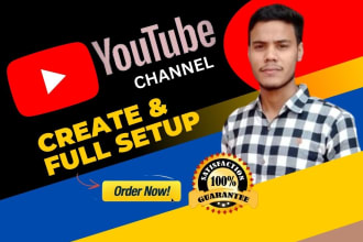 create youtube channel and setup