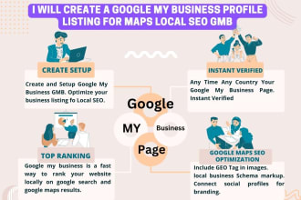 create setup a google my business listing page for local SEO maps gmb