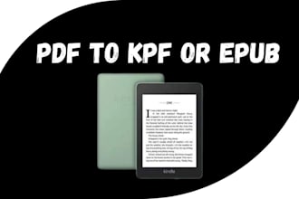 format your book to kindle kpf format,pdf to epub, pdf to kpf