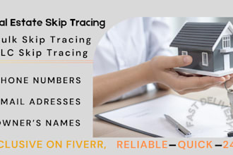 do skip tracing for real estate and llc skip tracing in bulk