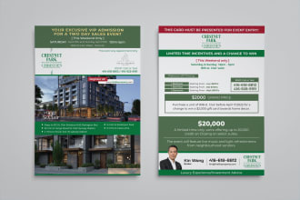 design real estate flyer or postcard
