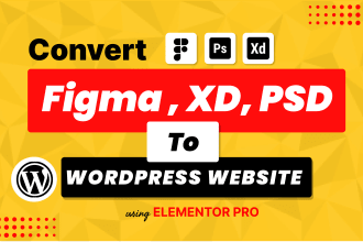 do figma to wordpress, redesign website, figma to elementor, elementor expert