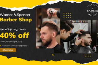 design a barber and spa, cosmetic, fashion, women flyers website
