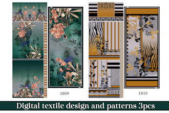 design digital seamless floral patterns for textile and fabric prints
