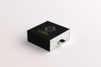 luxury eye lashes sticker label and packaging box design