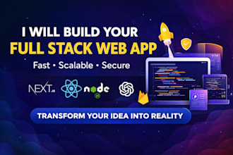 develop a scalable full stack web application