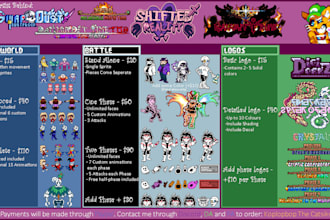 create underevent quality undertale battle sprites for you