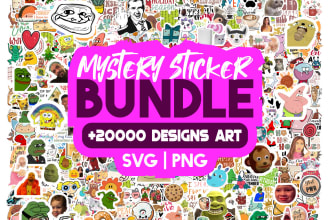 give you huge bundle all in one svg ,png stickers