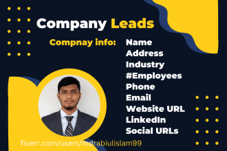 do niche targeted generic email list building, company leads