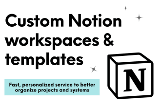set up notion dashboards, databases or templates