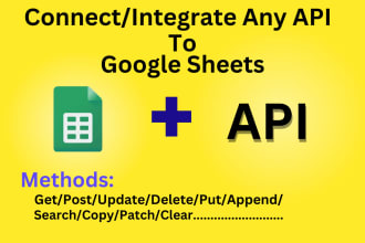 connect or integrate any API to google sheet