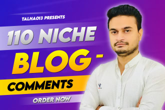 do 110 niche relevant blog comment SEO backlinks