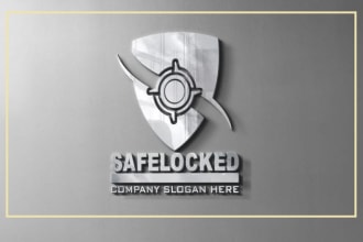 create creative technology and tech crypto security logo
