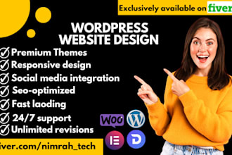 design wordpress store for your business