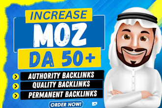 increase moz da domain authority da 50 plus
