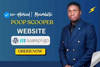 do poop scooper website, cleaning service website with sweep and go