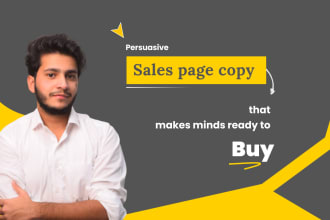 be your sales page and landing page copywriter