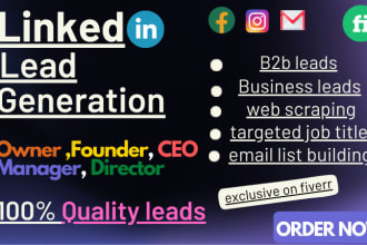 do highly targeted b2b linkedin lead generation and email list building data