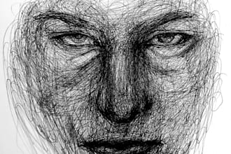 draw graphic black and white illustration