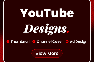 design a custom and eye catching youtube thumbnail and cover