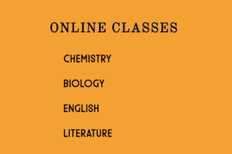 do classes of biology, chemistry, english and literature