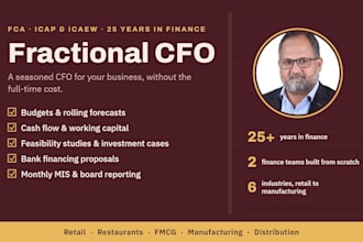 be your fractional cfo for budgets, cash flow and financial strategy