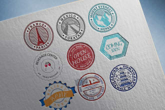 design unique paper, rubber, seal stamp logo in 2 hour