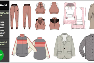 do fashion techpack of clothing for production