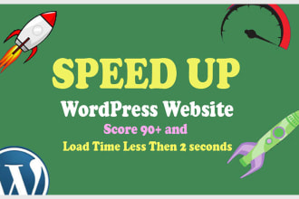 optimize and increase page speed for wordpress site