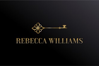 design elegant and luxury realtor logo with marketing materials