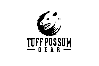 design a rugged and strong 2d catchy logo for tuff possum gear