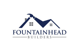 make unique fountainhead builders construction company logo