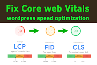 mobile and desktop speed up, fix lcp, cls, core web vitals issues for pagespeed